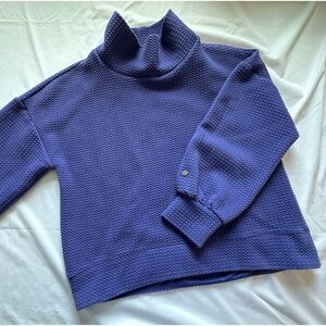 CALIA // PURPLE COWL NECK SWEATSHIRT // SIZE L